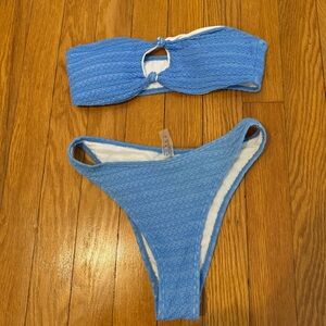 Blue Bandeau Bikini from Shein - Size S